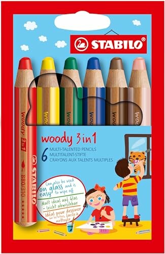 STABILO 公式サイト 色鉛筆 ウッディー3in1 6色 全国どこでも送料無料 8806