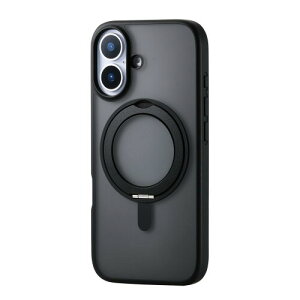 �G���R�� iPhone 17 �P�[�X �J�o�[ �N���A �ϏՌ� �Ռ��z�� �}�O�l�b�g MAGKEEP �n�C�u���b�h TPU ��]���X�^���h ���C�����X�[�d�Ή� 4�p�G�A�[�N�b�V���� �w�ʍd�x5H �u���b�N PM-A25AMAGSTBK
