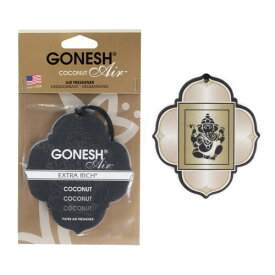 GONESH(ガーネッシュ) 吊り下げ型芳香剤 ペーパーエアフレッシュナー ココナッツ 9.6x0.3x17センチメートル (x 1)