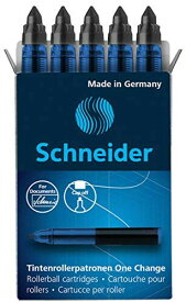 シュナイダー(Schneider) ローラーボールペン ワンチェンジ用 インクカートリッジ 1箱5本入り 線幅:0.6mm ブラック 185401 (ブラック)