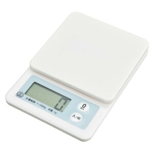 �I�[��(OHM) �L�b�`���X�P�[�� �͂��� �����p �N�b�L���O�X�P�[�� �ő�2kg 1g�P�� �v�� �f�W�^�� �z���C�g ������� COK-S201-A 08-1455 �I�[���d�@