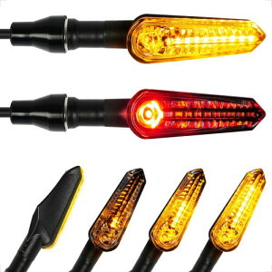 evermotor �����LED �E�C���J�[ �o�C�N �A���o�[�E���b�h2�F���� E�}�[�N�F�� �Ԍ��Ή� 12V�Ή� �ėp 2�Z�b�g