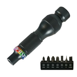 Carimee ���`�F�b�g�h���C�o�[ 7-in-1 �����p�r�b�g7��t�� (PH0/PH1/PH2/PH3/S/4/6/0.6X5) �A���~�j�E�������� ���΃x�A�����O���������b�N 6.35mm (1/4�C���`�݊�)