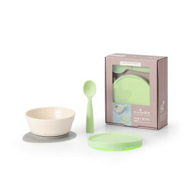ティーレックス miniware 幼児と環境にやさしいキャッサバ由来の素材で作られた食器 シリアルボウル+スプーンセット ライム