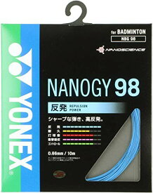 ヨネックス(YONEX) バドミントン ストリングス ナノジー98 (0.66mm) NBG98 ブルー