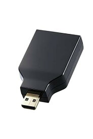 エレコム HDMI変換アダプター HDMI (メス) - micro HDMI (オス) スリムタイプ ブラック AD-HDADS3BK