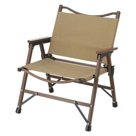 不二貿易 折りたたみ椅子 ローチェア 幅55×奥行56×高さ65cm コヨーテ アウトドアチェア 軽量 水洗い可能 耐荷重80kg シュミット 37980