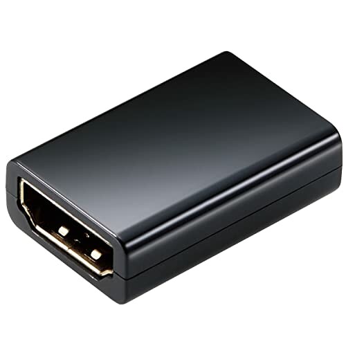 エレコム HDMI中継アダプタ 延長コネクター 4K 2K(60p) スリムタイプ ブラック AD-HDAASS01BK 1個入り