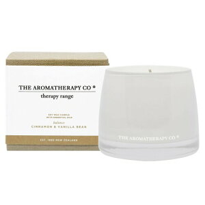 �A���}�Z���s�[�J���p�j�[(Aromatherapy Company) Therapy Range �Z���s�[�����W Essential Oil Soy Wax Candle �G�b�Z���V�����I�C���\�C���b�N�X�L�����h�� Cinnamon & Vanilla Beans �V�i����&�o�j���r�[���Y Ba