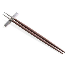Cutipol（クチポール）GOAブラウンシルバー 箸+箸置きセット