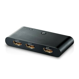 エレコム HDMI切替器 自動切替機能 2入力1出力 2K(1080p) HDMIケーブル付属(1m) DH-SW21BK/E