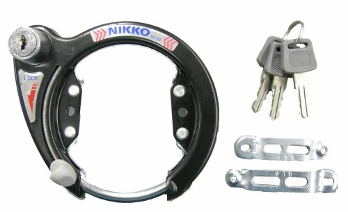 ニッコー（NIKKO） リング錠 シリンダー式 ＮＣ１００ ＢＫ ブラック