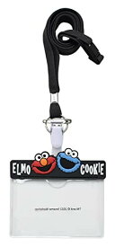 セサミストリート ネームホルダー Elmo&Cookie Monster ブラック