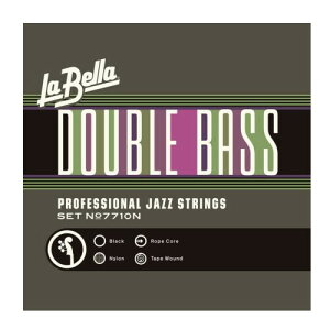 La Bella 7710N/Professional Jazz/Light Tension/Double Bass Strings/Black Nylon Tape Wound on a Rope Core