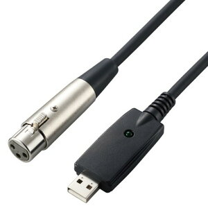 �G���R�� �}�C�N�P�[�u�� 5m XLR�v���O-USBA �u���b�N DH-XLRU50BK