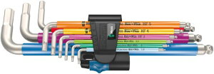 Wera(���F��) 05022699001 | 3950/9 Hex-Plus �}���`�J���[HF�X�e�����X1 L�L�[�Z�b�g�A�~���T�C�Y�A�X�e�����X�A�ێ��@�\, 9�_