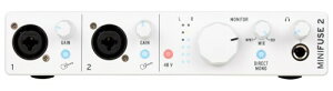 Arturia �A�[�g���A ���y����\�t�g�t�� �f���A���E�I�[�f�B�I&MIDI�C���^�[�t�F�C�X MiniFuse 2 �z���C�g