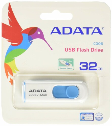 ADATA 待望 USBメモリ 32GB USB2.0 ホワイト AC008-32G-RWE 割り引き スライド式