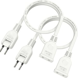 �L���`(Kimoc) �����R�[�h 50cm �Z�� �z���C�g 2�{�Z�b�g �R���Z���g 1�� �X�C���O�v���O �d�������R�[�h 15A 1500W 0.5m �΍З\�h�≏�L���b�v�t�� AC�A�_�v�^�p �ϊ� �ϔM �_� �ϋv ������
