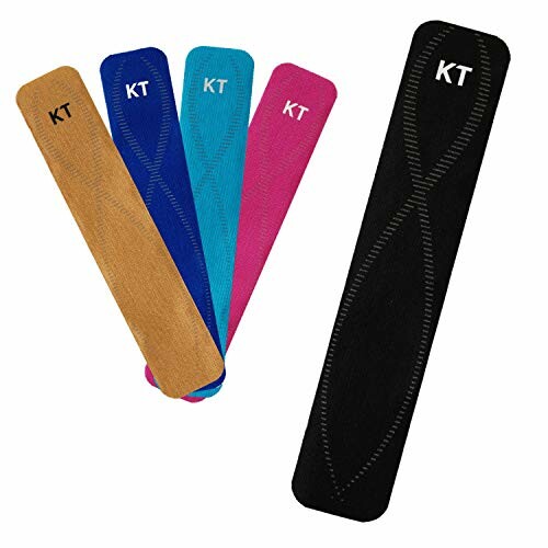 KTテープ(KT TAPE) キネシオロジーテープ PRO5 POUCH (プロ パウチ) ジェットブラック プレカット(5cm×25cm) 5枚入 ハサミ不要 全部位対応 フリーサイズ はがれにくい 汗・水に強い 強粘着 肌にや