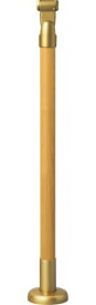 マツ六 手すり部材 BAUHAUS 室内用手すり支柱 木製タイプ(アジャスト付) BDE-33GC クリア+ゴールド