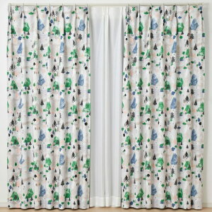 �X�~�m�G(Suminoe) �J�[�e�� �O���[�� 100×200cm �􂦂� ���L���} V1355 1����
