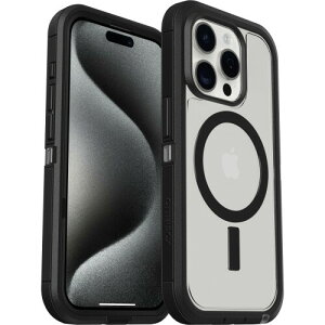 OtterBox iPhone 15 Pro DEFENDER XT (�f�B�t�F���_�[) �ϏՌ� MagSafe�Ή� Clear Dark Side