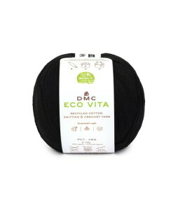 �f�B�[�G���V�[(DMC) ECO VITA �G�R���B�[�^ ���T�C�N���R�b�g�� �ю� ���� #002 �u���b�N�n 100g 250m DMC388
