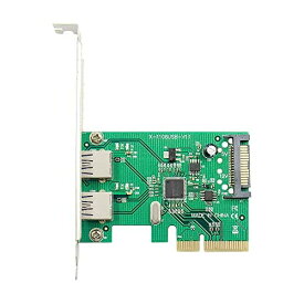 エアリア(AREA) STRAIGHT USB3.1 TypeA 増設 10Gbps ASM1142 PCI Express x4 接続 SD-PE4U31-B