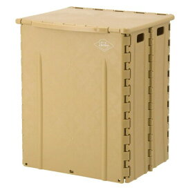不二貿易(Fujiboeki) 収納ボックス キャンプ用 ゴミ箱 折りたたみ椅子 アウトドアチェア 幅32cm サンドベージュ 耐荷重80kg 86102