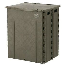 不二貿易 収納ボックス キャンプ用 ゴミ箱 折りたたみ椅子 アウトドアチェア 幅32cm カーキ 耐荷重80kg 86104