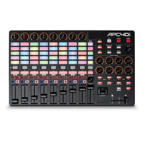 Akai Professional USB MIDI�R���g���[���[ Ableton Live Lite�ƈ�Έ�̋@�\�}�b�s���O 5×8�N���b�v�E���[���`�E�}�g���b�N�X �m�u&�t�F�[�_�[ �v�������\�t�g�E�F�A�X�C�[�g�t�� APC40 MKII