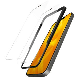 �G���R�� iPhone 14 / 13 / 13Pro �p �K���X�t�B���� 2���Z�b�g �K�C�h�g�t�� �d�x10H �ϏՌ� �Ռ��z�� ZEROSHOCK ��b���h�o�@�\�t�� (��b���Ƀz�R�������荞�܂Ȃ�) �N���A �ȈՃp�b�P�[�W (����