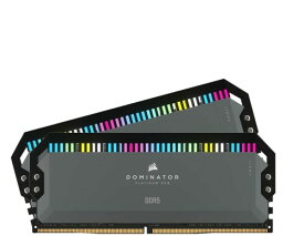 CORSAIR DDR5-6000MHz デスクトップPC用メモリ DOMINATOR PLATINUM RGB DDR5シリーズ (PC5-48000) AMD EXPO メモリキット 64GB グレー (32GB×2枚) CMT64GX5M2B6000Z30
