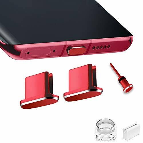 VIWIEU USB Type C キャップ コネクタ防塵保護カバー、 携帯タイプc ポート充電穴端子防塵プラグ 精密アルミ製で が 超耐久 3.5MMイヤホンジャック用 SIMカード取り出す 防塵 防砂 防水 タブレ