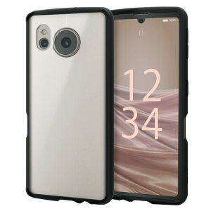 �G���R�� AQUOS sense7 ( SH-53C | SHG10 ) �P�[�X �J�o�[ �ϏՌ� �Ռ��z�� TOUGH SLIM LITE �w�䂪���ɂ����w�ʃp�l�� ������ (�����Čy���ϏՌ��P�[�X) �X�g���b�v�z�[���t�� �u���b�N PM-S226TSLFCSBK