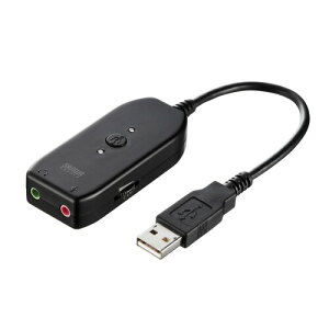 �T�����T�v���C USB�I�[�f�B�I�ϊ��A�_�v�^ 3.5mm�w�b�h�z��/�}�C�N��USB-A ���ʒ����E�~���[�g�{�^���t �h���C�o�s�v Windows/macOS/ChromeOS�Ή� MM-ADUSB3N
