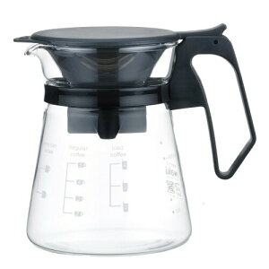 iwaki(�C���L) �ϔM�K���X �R�[�q�[�T�[�o�[ & �h���b�p�[ �|�b�g �R�[�q�[�n�E�X 600ml KT8685-BK �N���A