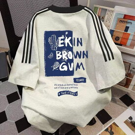 キッズ 子供服 Tシャツ カジュアル トップス 半袖 夏 男の子 ジュニア 子供 tシャツ サイドライン キッズtシャツ ティーシャツ 丸首 薄手 バックプリント かっこいい 子供ティーシャツ 英字 男の子Tシャツ 男の子夏服 ゆったり 黒tシャツキッズ KUGA036(3色110-170)