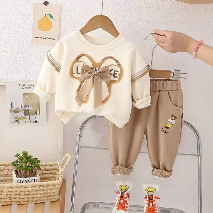 楽天市場】セットアップ 子供服 女の子 トップス+パンツ 2点セット 