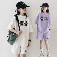 キッズ 子供服 セットアップ 上下セット Tシャツ ショートパンツ 2点セット 夏 速乾 涼しい 英文字 子供 …
