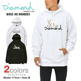 【半額セール】DIAMOND SUPPLY CO × LOONEY TUNES パーカー スウェット ダイアモンドサプライ メンズ BUGS OG HOODIE