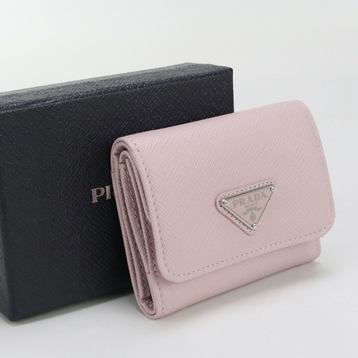 楽天市場】【中古・未使用】PRADA プラダ 三折財布 サフィアーノ 