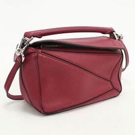 【中古良品】LOEWE ロエベ 斜め掛け ショルダーバッグ パズルバッグ ミニ パズル レディース レッド