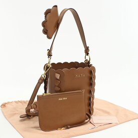 【中古良品】MIUMIU(OUTLET) ミュウミュウ アウトレット ハンドバッグ 5BE012 2E6Y F0134 2WAY レディース ブラウン