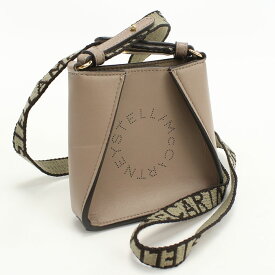 【中古良品】Stella McCartney ステラマッカートニー 斜め掛け ショルダーバッグ 700159 ミニバッグ ロゴ スクエア レディース ベージュ