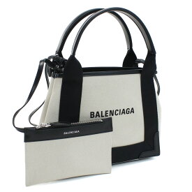 バレンシアガ BALENCIAGA ハンドバッグ　 ブランド　ネイビーカバ　ロゴ 390346　2HH3N　9260 ホワイト系 ブラック　bag-01