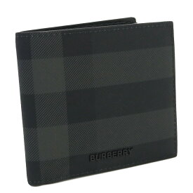 バーバリー BURBERRY 二折財布小銭入付き ブランド 8070201 A1208 CHARCOAL ブラック グレー系 mini-01 wallet-01 父の日
