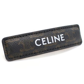 セリーヌ CELINE バレッタ ブランド ロゴプリント ヘアクリップ 46Z96 2TSC 04GT GOLD-TAN ブラウン系 gsw-5 母の日