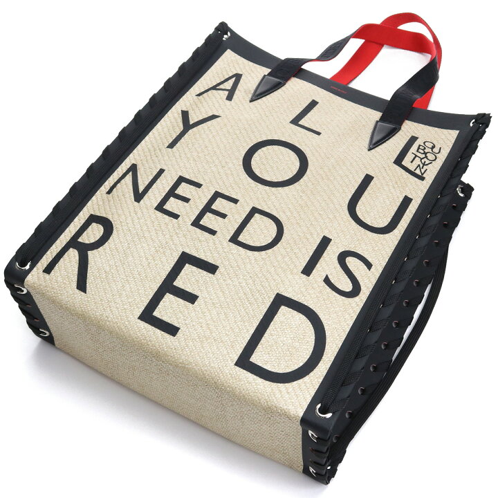 楽天市場 クリスチャン ルブタン Christian Louboutin トートバッグ ブランドバッグ ブランドロゴ F474 Naturel Black ベージュ系 ブラック Bag 01 ブランド総合卸 ビッグヒット